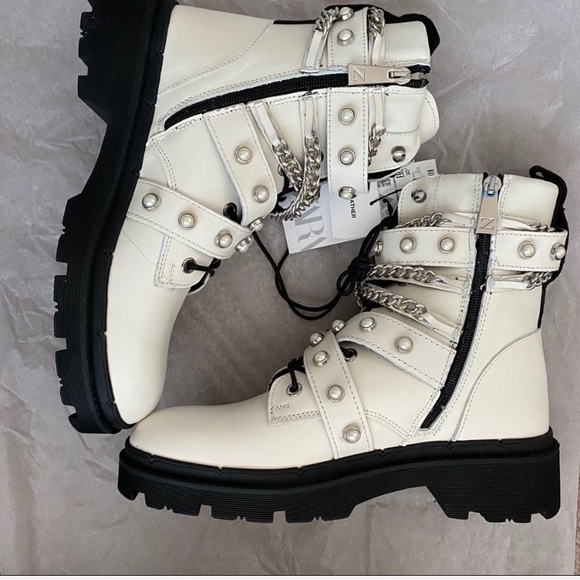 boots blanches zara